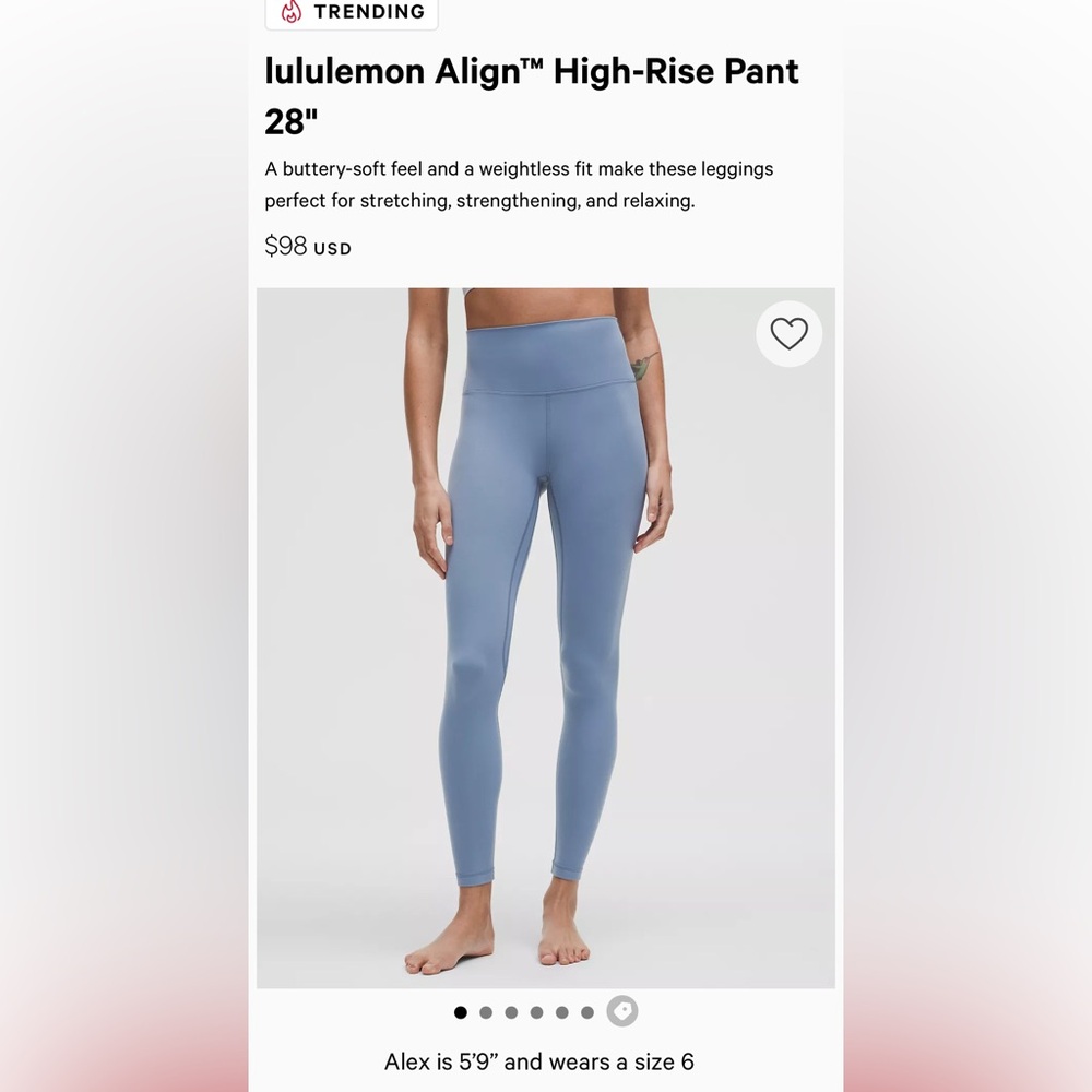 High-Waisted Blue Leggings